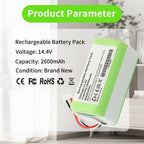 MD-C30B Battery for Liectroux C30B 2D WiFi iHome iHRV2-BLK D071-INR-CH-4S1P