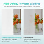7x10 FT Photo Backdrop Stand Kit with 6x9FT White Backdrop, Studio
