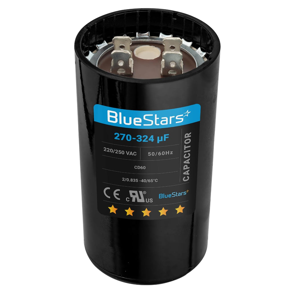 [2025 Upgraded] BlueStars 270-324 uF MFD 220-250 VAC Motor Start Capacitor