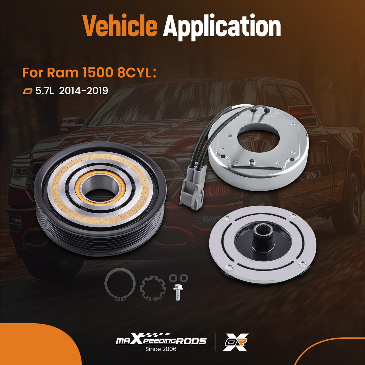 maXpeedingrods AC Compressor Clutch Kit for Ram 1500