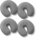 4-Pack Premium Microfiber Face Cradle Covers - Ultra Soft Fitted Massage Table Cradle Cover - Gray
