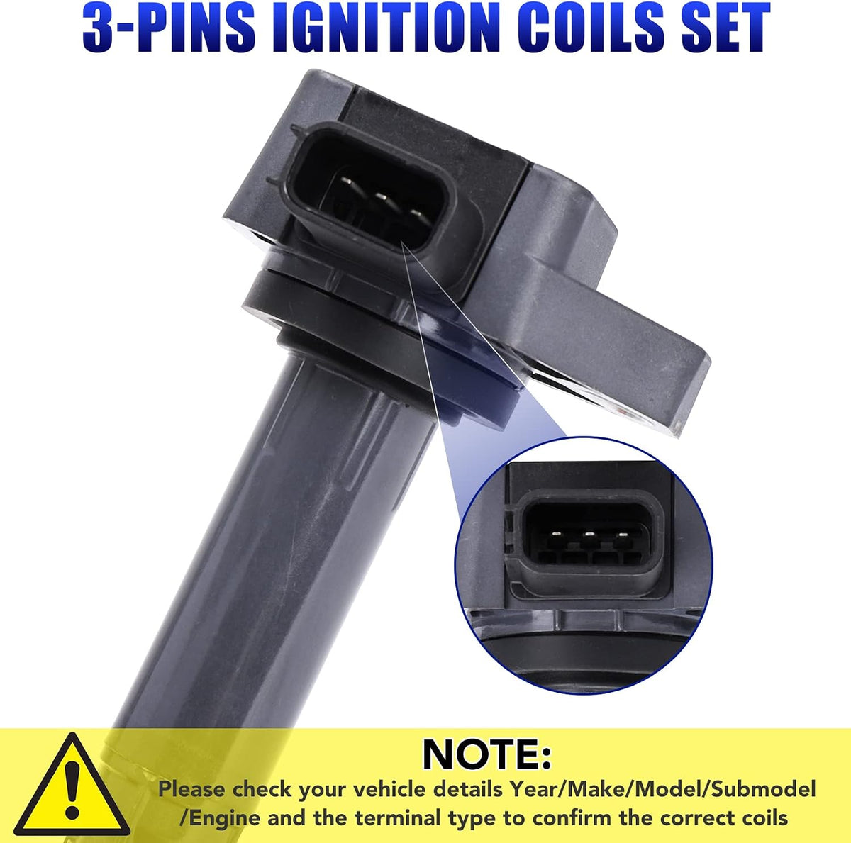 Set of 4 Ignition Coil Packs for Honda Civic 1.7L L4 UF400