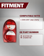 Left Tail Light Assembly for 2005-2007 Jeep Liberty Driver Side