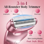 Cordless Electric Razor for Women: IPX7 & LED Display