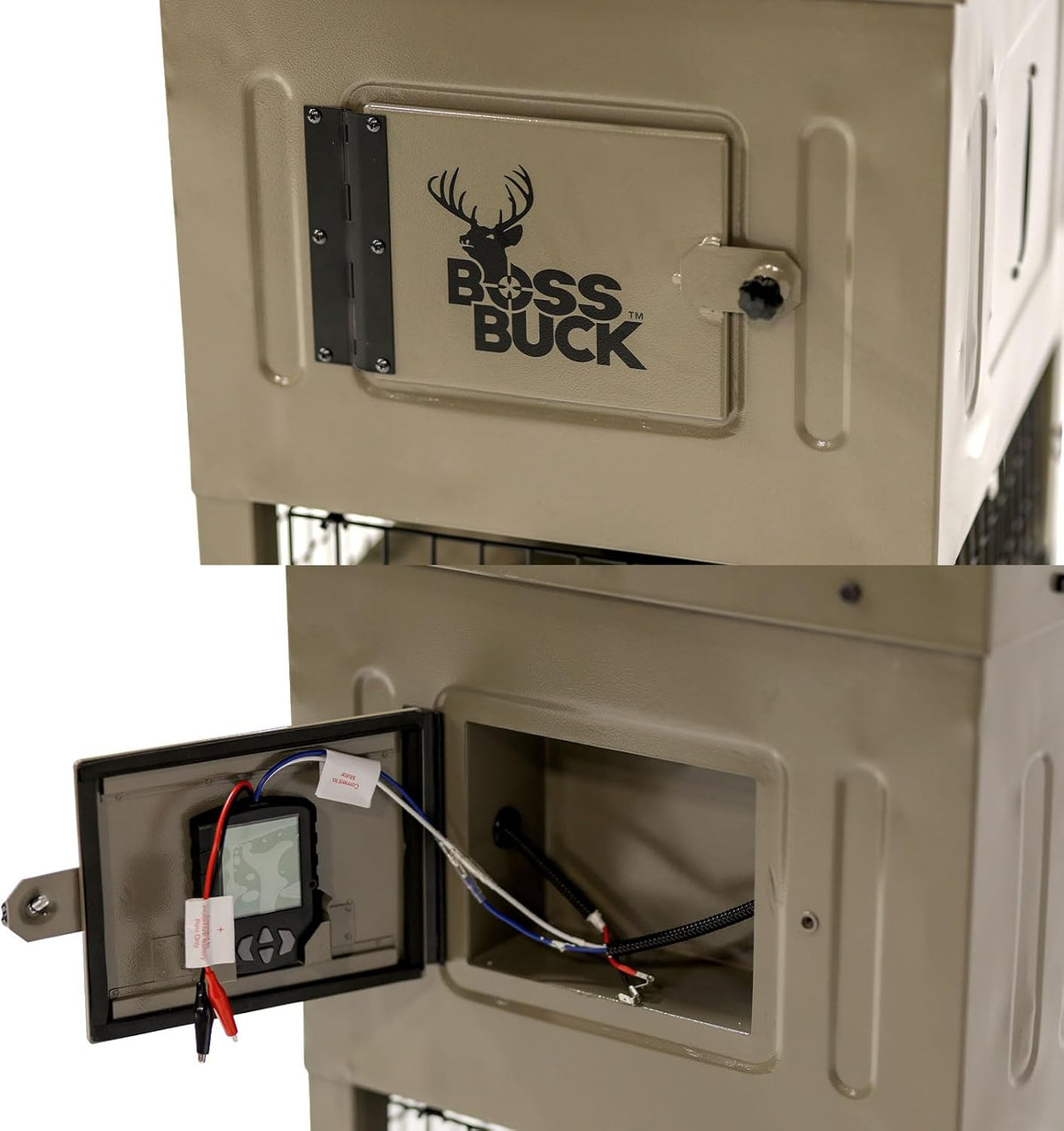 Stand & Fill Sled Feeder with Diverter Plate & Solar Panel | Easy Assembly Durable Steel Deer Hunting Varmint Guarded