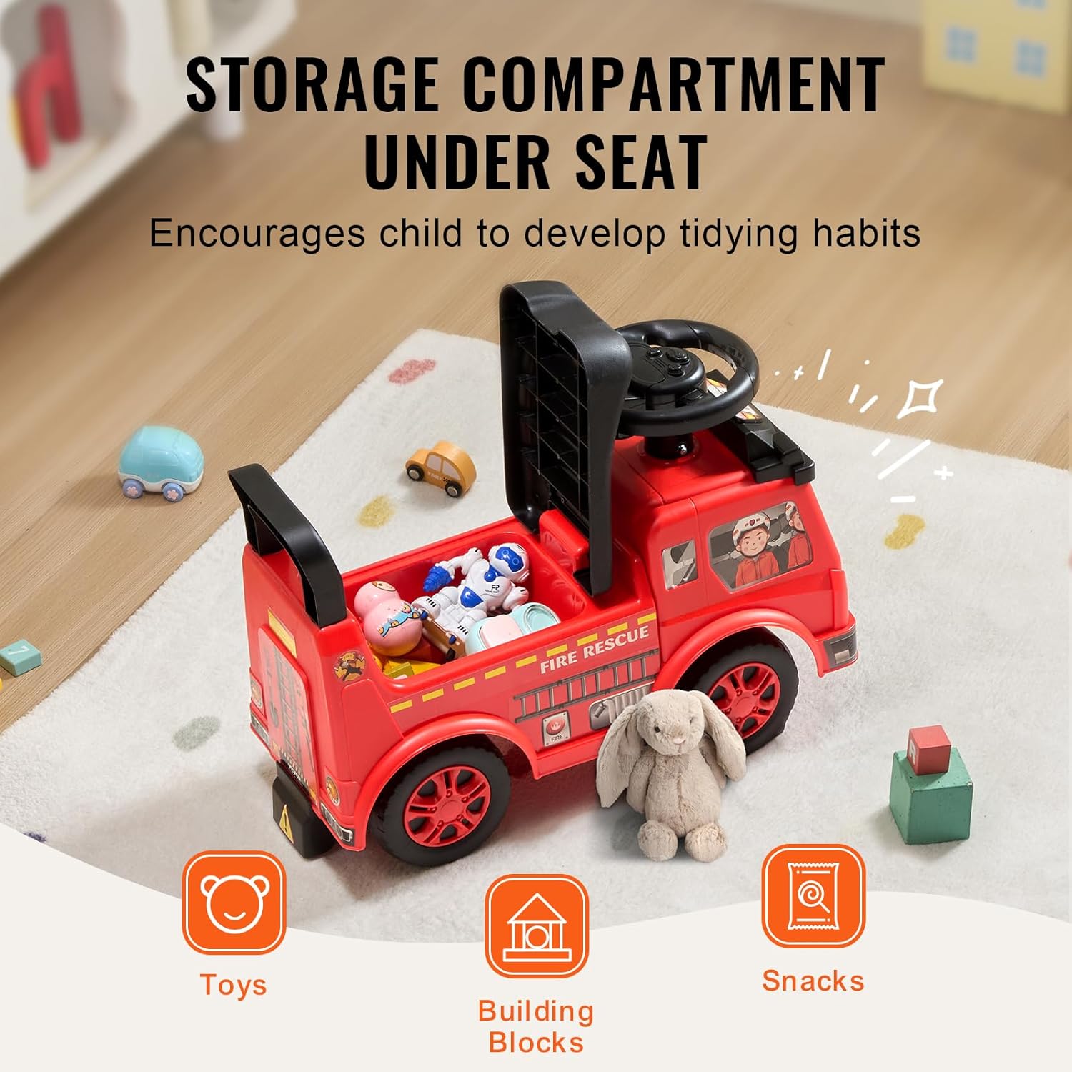 Ride On Push Car for Toddlers, Ages 19+ Months, Ride Racer, Sit to Stand Toddler Ride On Toy, Kids Ride On Car with