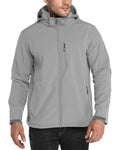 Men's Softshell Jacket Waterproof Fleece Rain Shell Coat