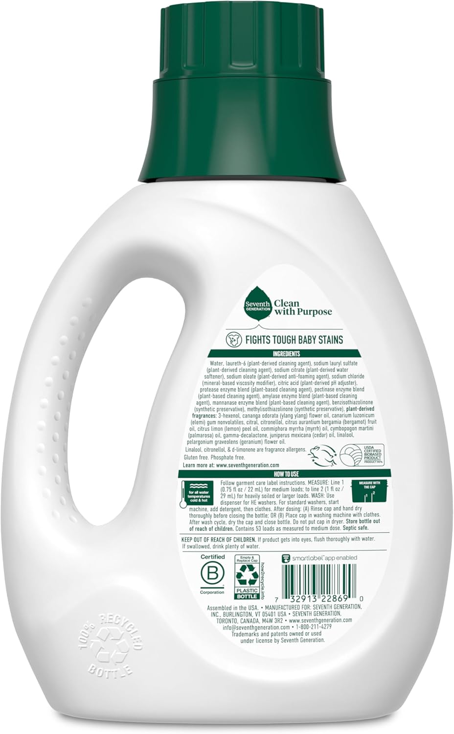 Baby Laundry Detergent, Fresh Scent, 40 oz, 53 Loads