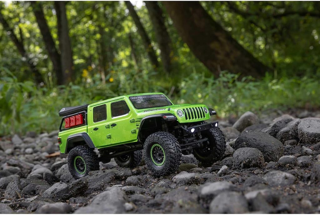 SCX24 Jeep Gladiator RC Truck 4WD Rock Crawler Green AXI00005V2T3 | Brushed, RTR Ready-To-Run, Nothing Needed to