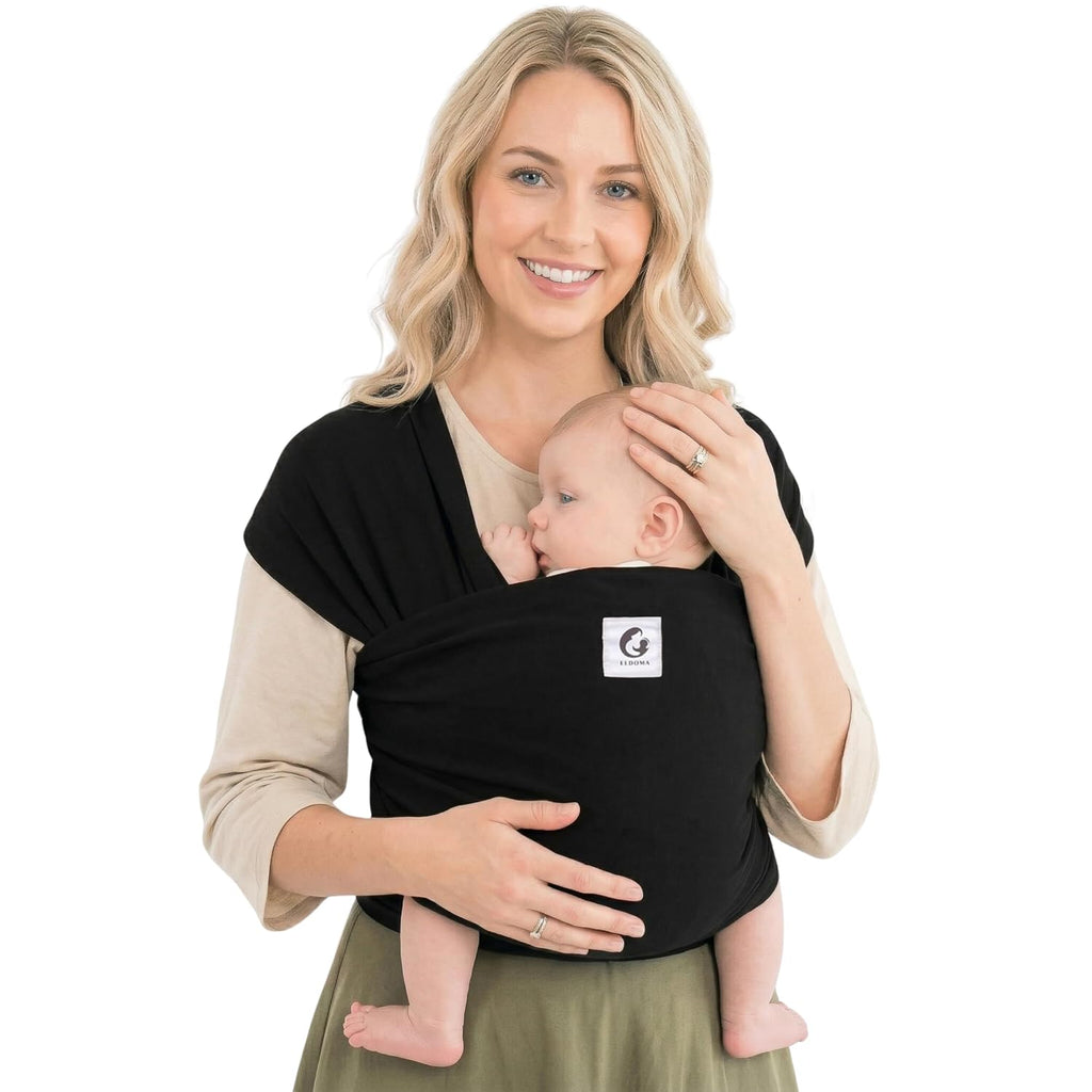 Black Baby Wrap Carrier - Lightweight, Breathable Baby Sling, Hands Free Baby Carrier Sling, Baby Carriers from