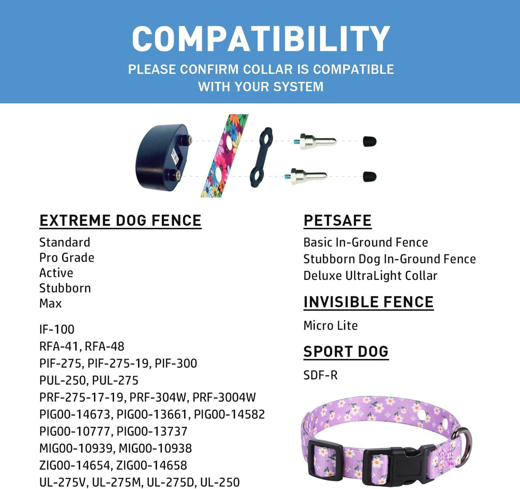3/4 Inch Replacement Collar Strap Shock Collar with 2 Holes, Compatible with Nearly All Brands and Models of