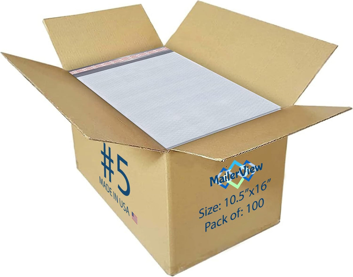 Bubble Mailers 10.5x16, Self Seal Poly Padded Envelopes #5, 100 Pack Bulk