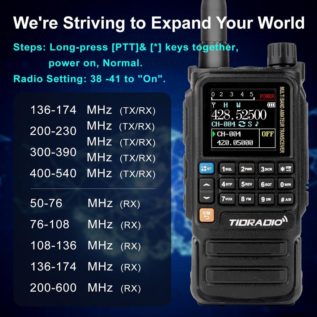 TD-H3 Plus Ham Radio Handheld Multi-Band Walkie Talkies Long Range, Online Upgrade, APP Wireless Programming