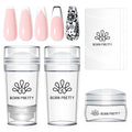 French Tip Nail Stamp 6PCS Art Stamper With Scrapers