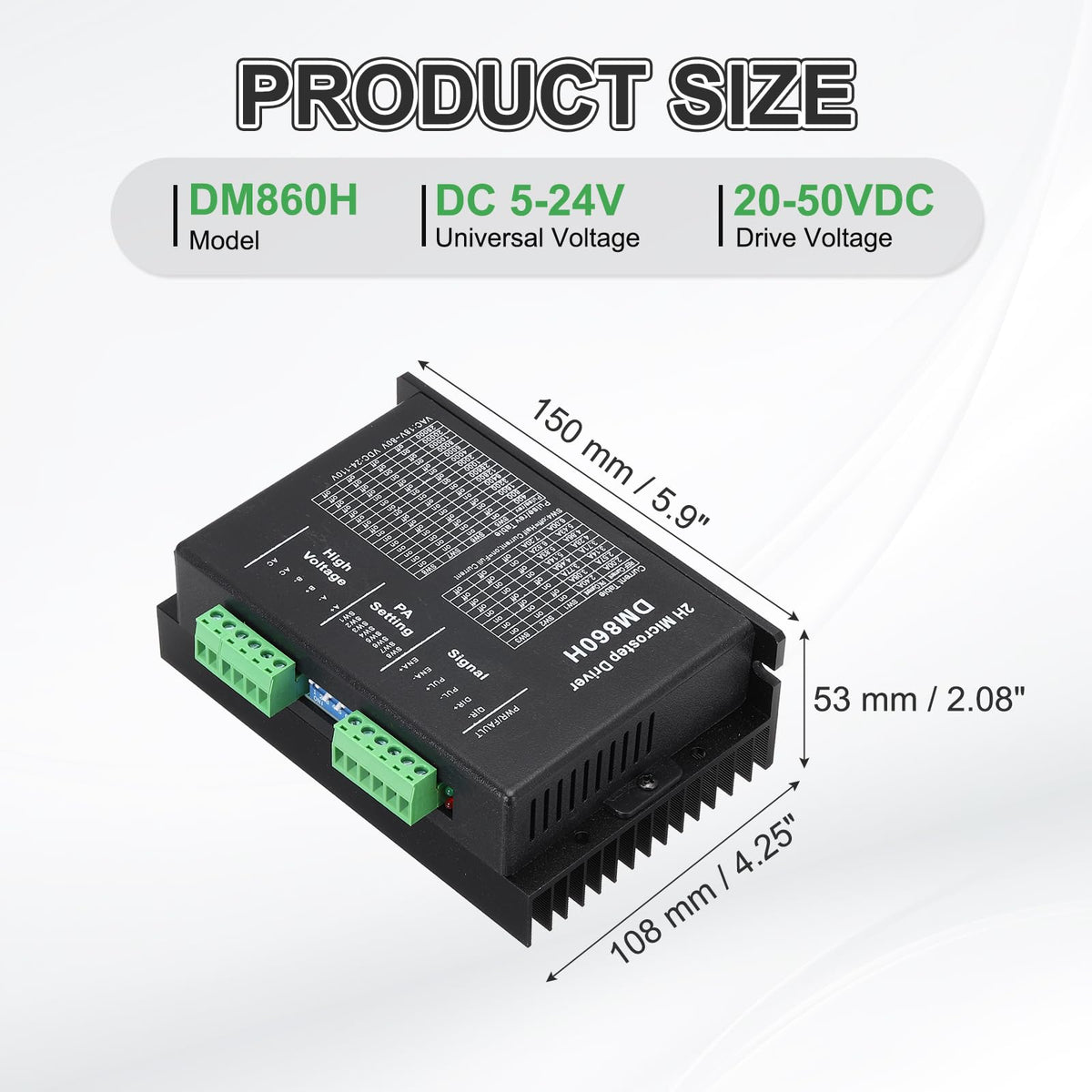 MECCANIXITY CNC Stepper Motor Driver, CNC Controller DM860H Single Axes