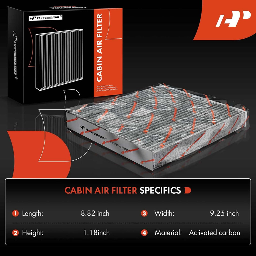 2-PC Engine & Cabin Air Filter with Activated Carbon Compatible with Honda Pilot 2016-2022, Passport 2019-2022
