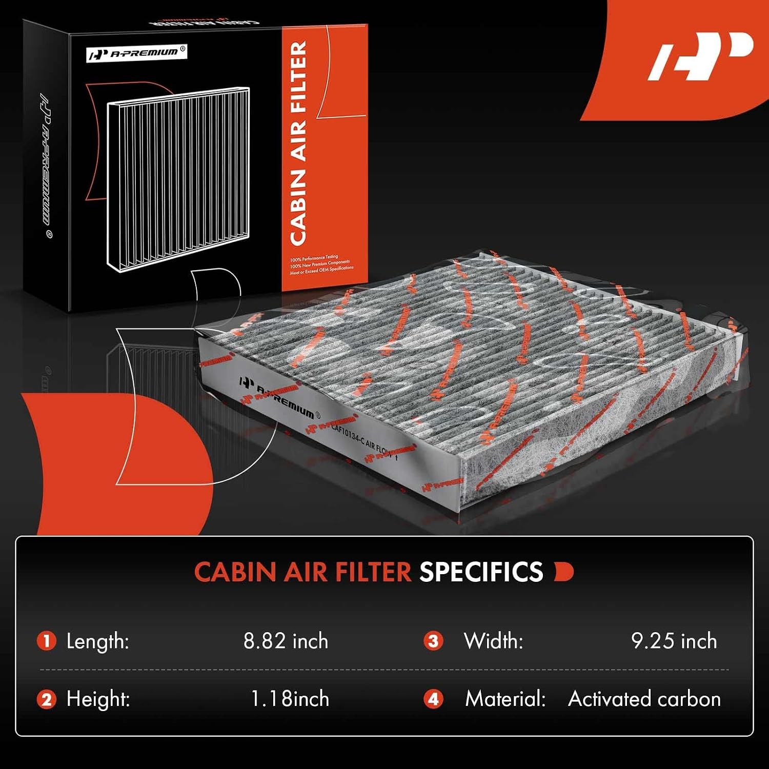 2-PC Engine & Cabin Air Filter with Activated Carbon Compatible with Honda Pilot 2016-2022, Passport 2019-2022