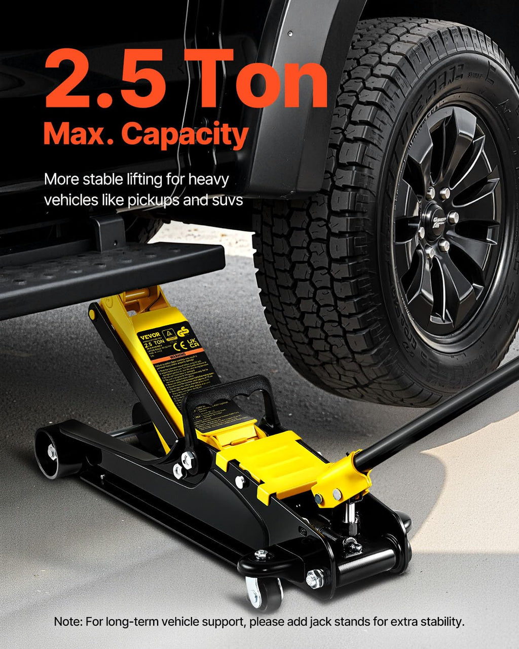 2.5 Ton Low Profile Heavy-Duty Steel Racing Floor Jack