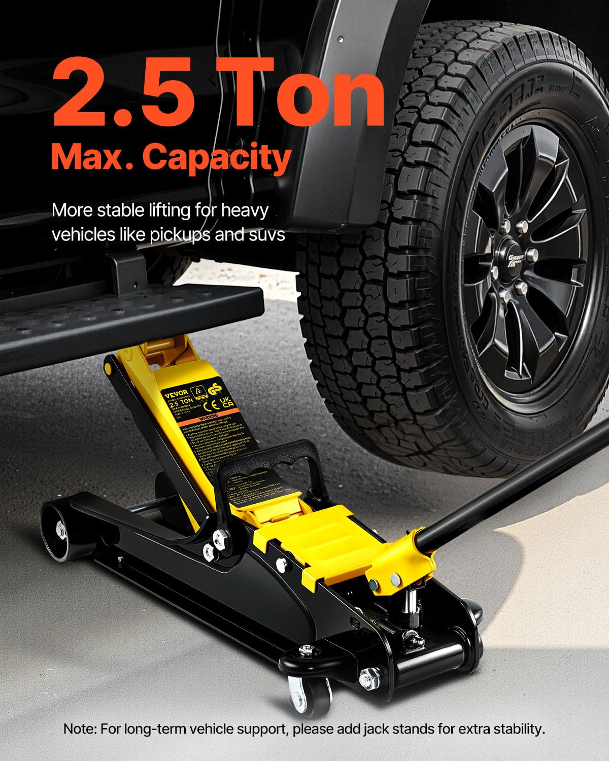 2.5 Ton Low Profile Heavy-Duty Steel Racing Floor Jack