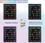 LED Minifigure Display Case - Building Block Toy Large Black