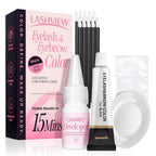 Eyelash and Eyebrow Kit, 2-in-1 Lash and Brow Color Set, Black, Disposable, 7ml