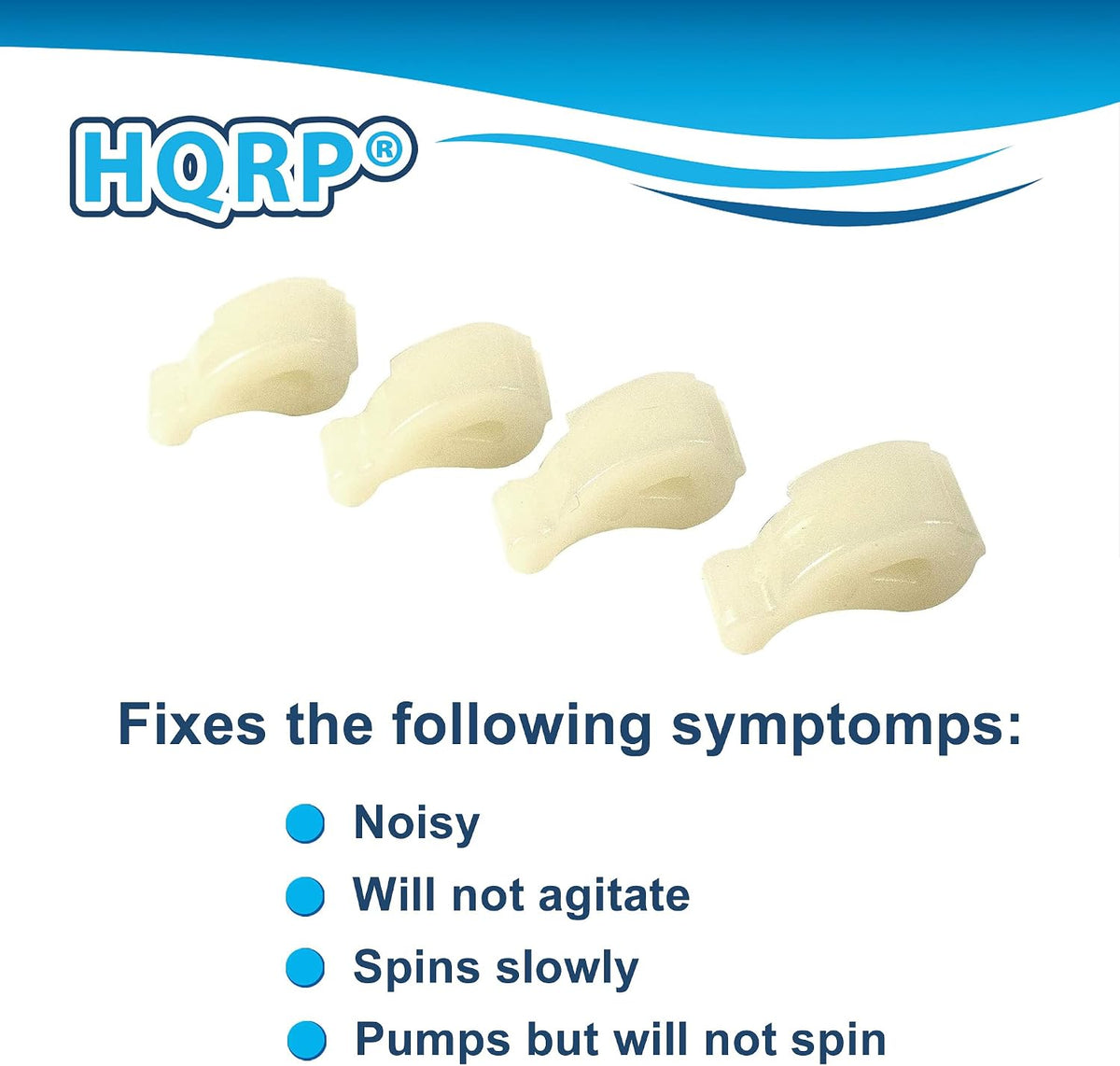 HQRP 8-Pack Washer Agitator Dogs Ears compatible with Amana 1DNET3205TQ0 4GNTW4400YQ0 4KNTW5705TQ0 7MNTE1000TQ0 NTW5400TQ1 NTW5400TQ2 NTW5500TQ0 NTW5800TQ0 NTW4501XQ0 NTW4600VQ0