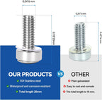 30-Pack 304 Stainless Steel M6*20mm Rack Screws & Cage Nuts