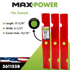 MaxPower 561155B USA Made 3 Hi-Lift Blade Set