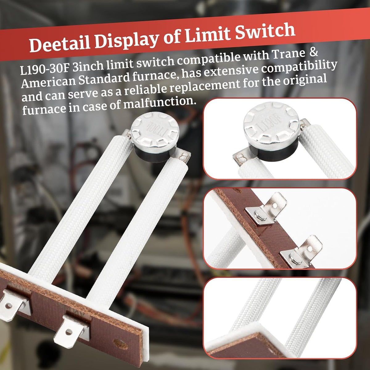 SWT01612 / SWT-1612 Furnace Limit Switch Fits for Trane ＆ American Standard
