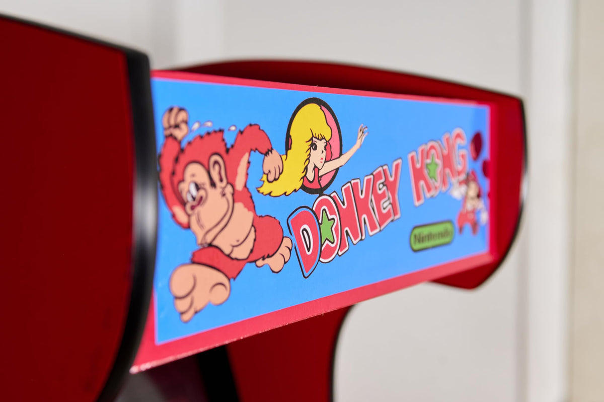 Classic Home Arcade Machine - 60 Retro Games - Tabletop and Bartop - Full Size LCD Screen, Buttons and Joystick (Red)