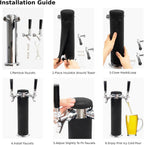 Beer Tower Cooler Insulator, Kegerator Tower Insulator for Double Tap