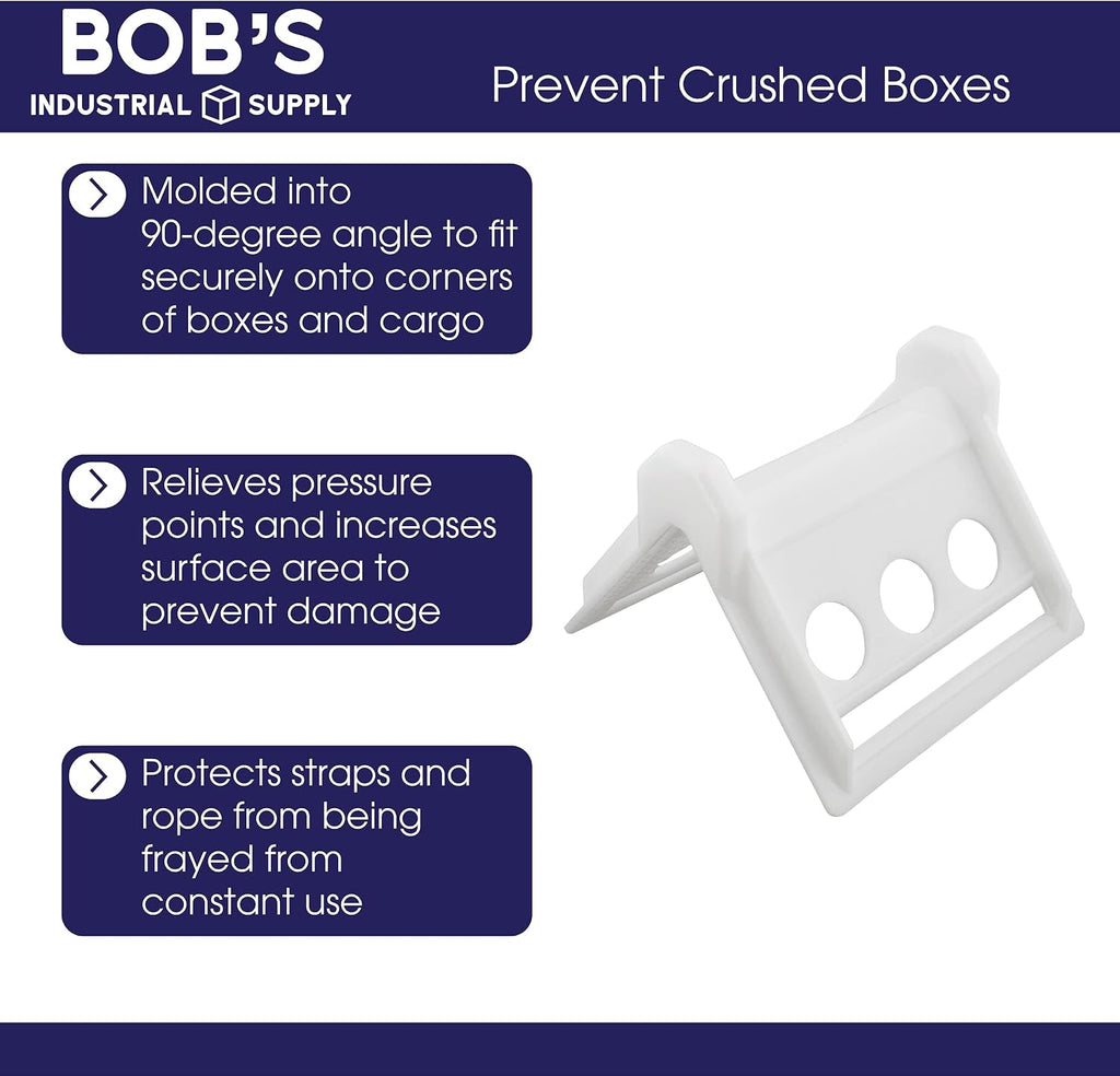 Cargo Edge Protectors White 10 Pack - Corner Protector Cargo Strap Protectors, Corner Strap Protector