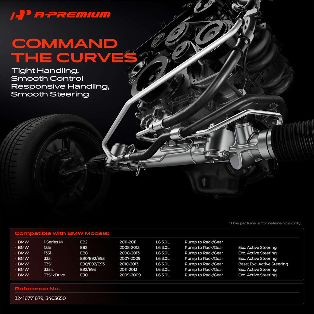 A-Premium Power Steering Pressure Hose Assembly Compatible with BMW