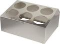 6 Hole Flatware Cylinder Holder, 2-Tier