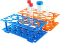2 Packs Test Tube Racks,Centrifuge Tube Holder for 10ml/15ml/50ml, Detachable Plastic Stand 28 Well