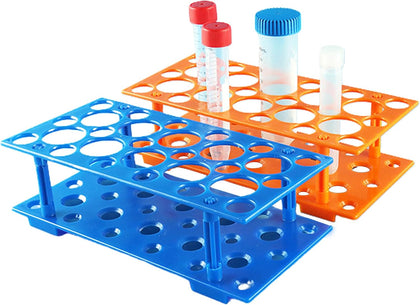 2 Packs Test Tube Racks,Centrifuge Tube Holder for 10ml/15ml/50ml, Detachable Plastic Stand 28 Well