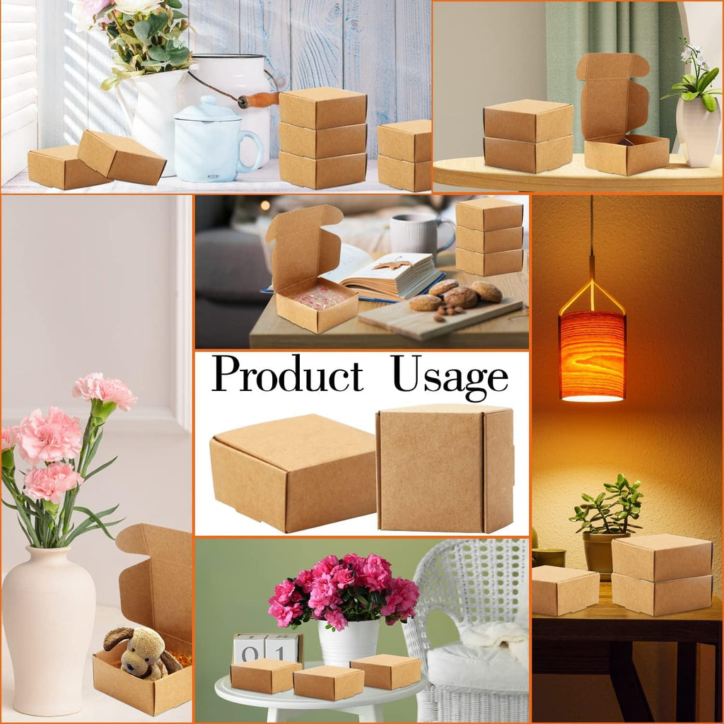 100 Pack Mini Gift Boxes, 2.16 x 2.16 x 0.98 Inches