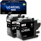 LC402 XL LC402XL Black Ink Cartridges 2-Pack Compatible for Brother
