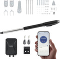 Automatic Gate Opener Kit, App Compatible Smart Single Swing Gate Opener for Doors up to 660lb 5.9ft with Remote