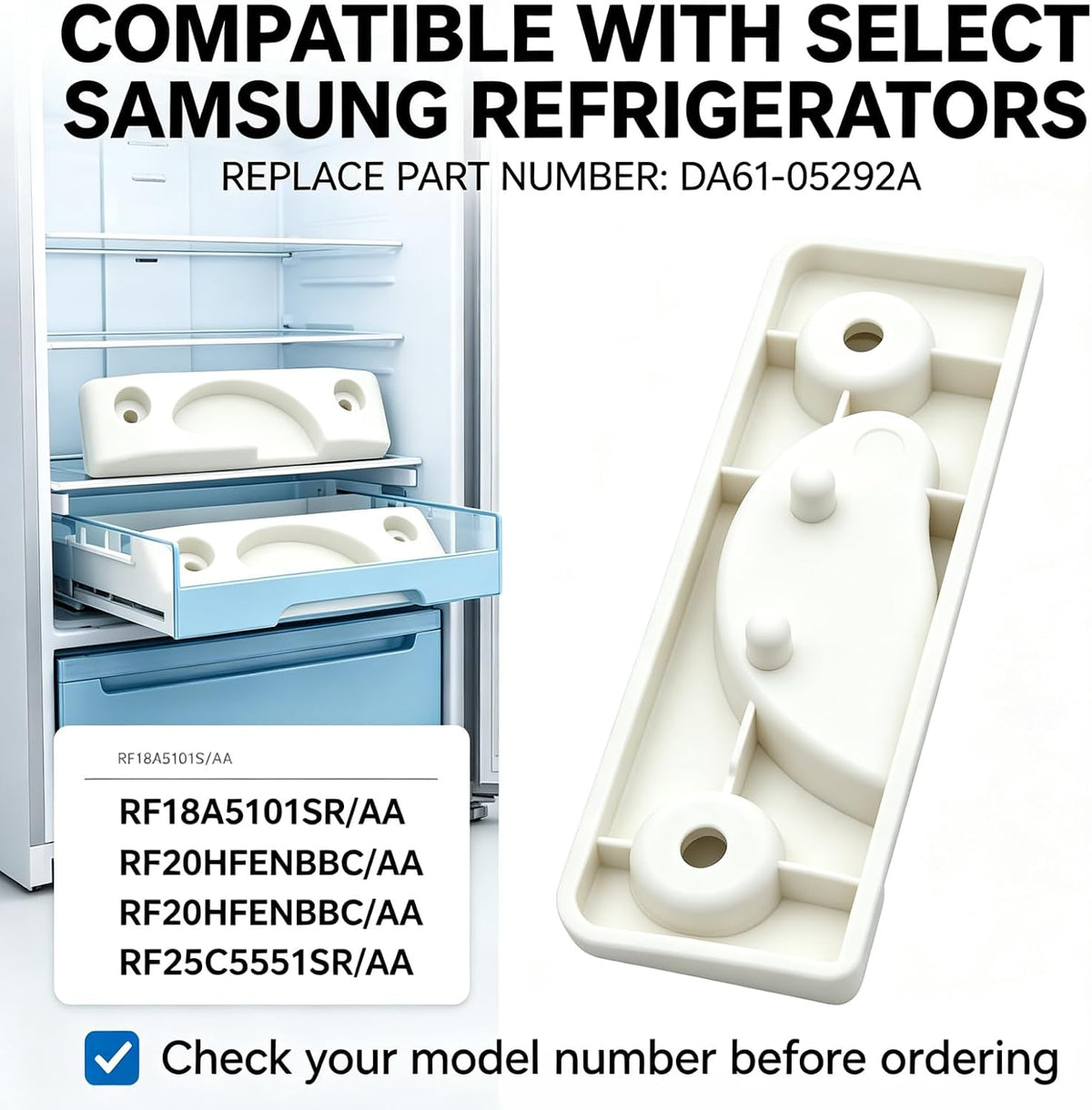 DA61-05292A French Door Limit Guide Block Parts for Samsung Refrigerators