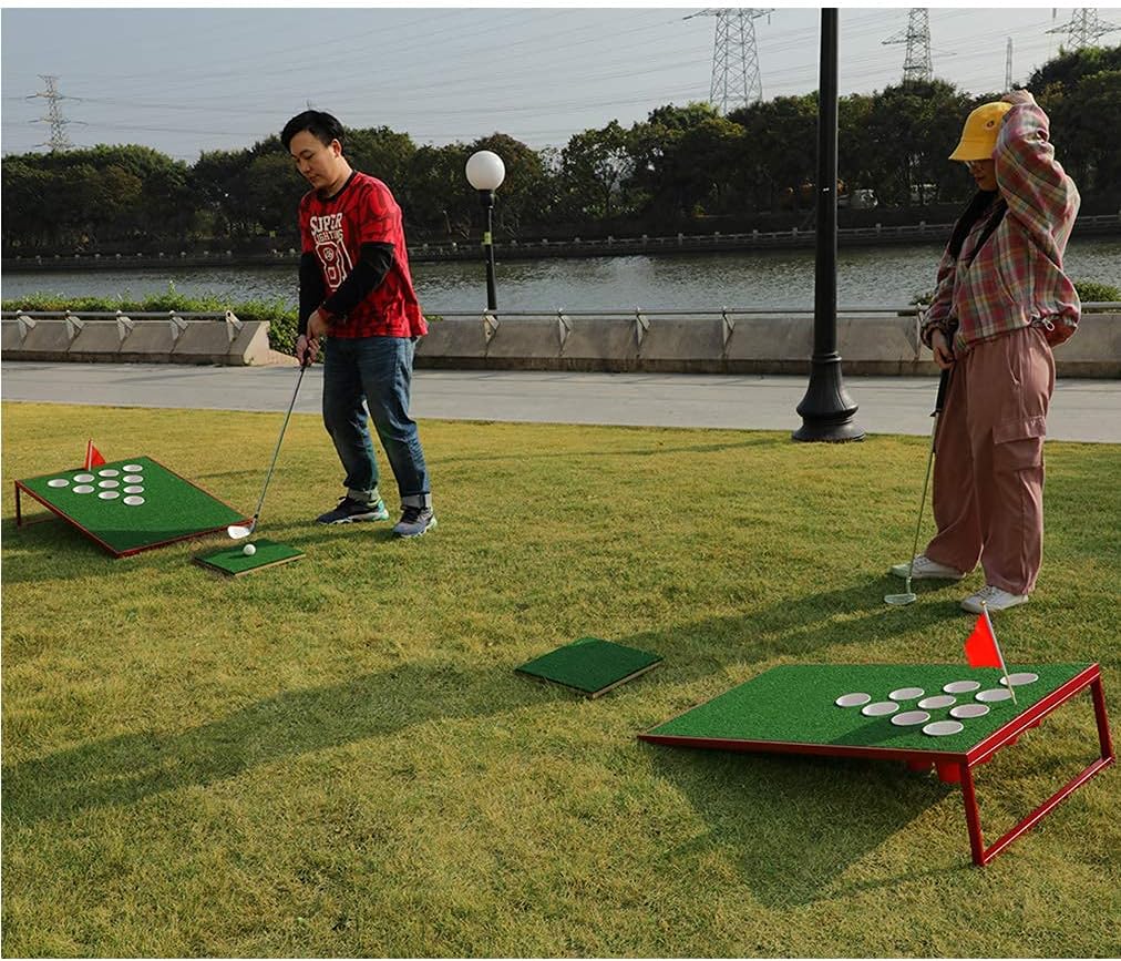 Golf Cornhole Set Exciting Golf Chipping Game Chip Shot Game for Tailgate Beach Backyard Man Cave