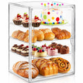 3-Tier Acrylic Pastry Display Case with Detachable Shelves