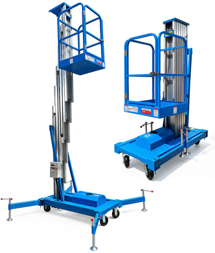 Electric Scaffolding Lift Platform, 26.5FT/8M Lifting Height Aluminum Alloy Mobile Scaffolding Man Lift Platform, 1M