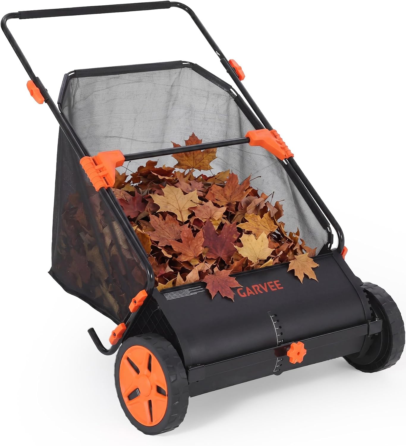 26 Inch Push Lawn Sweeper with Large 7 cu ft Collection Bag, Heavy Duty