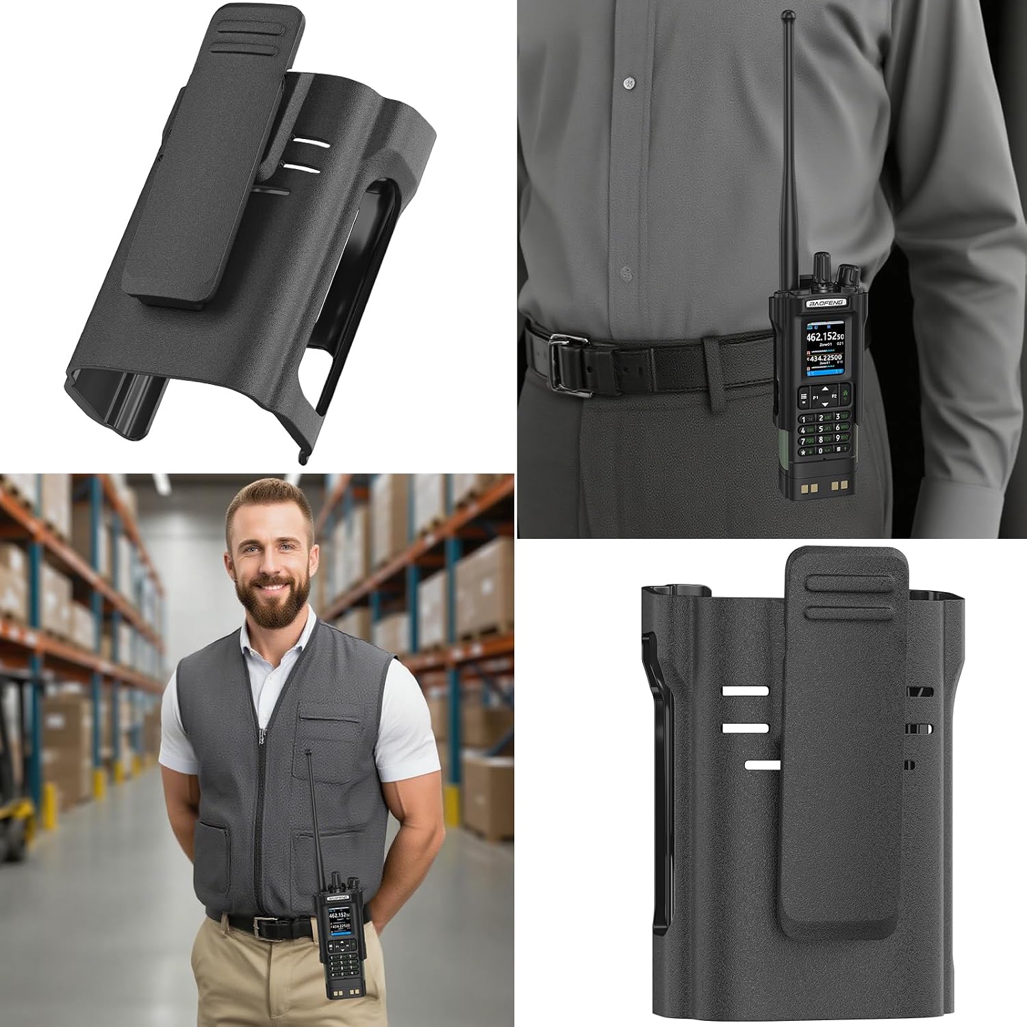 DM32 UV32 Radio Holster for Duty Belt Portable walkie Talkie Case Plastics Walkie Talkie Clip Holster Compatible with