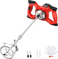 Cement Mixer, Max 2300W Electric Concrete Mixer with 6 Adjustable Speeds, Portable Mortar Mixer, 110V Handheld Mud