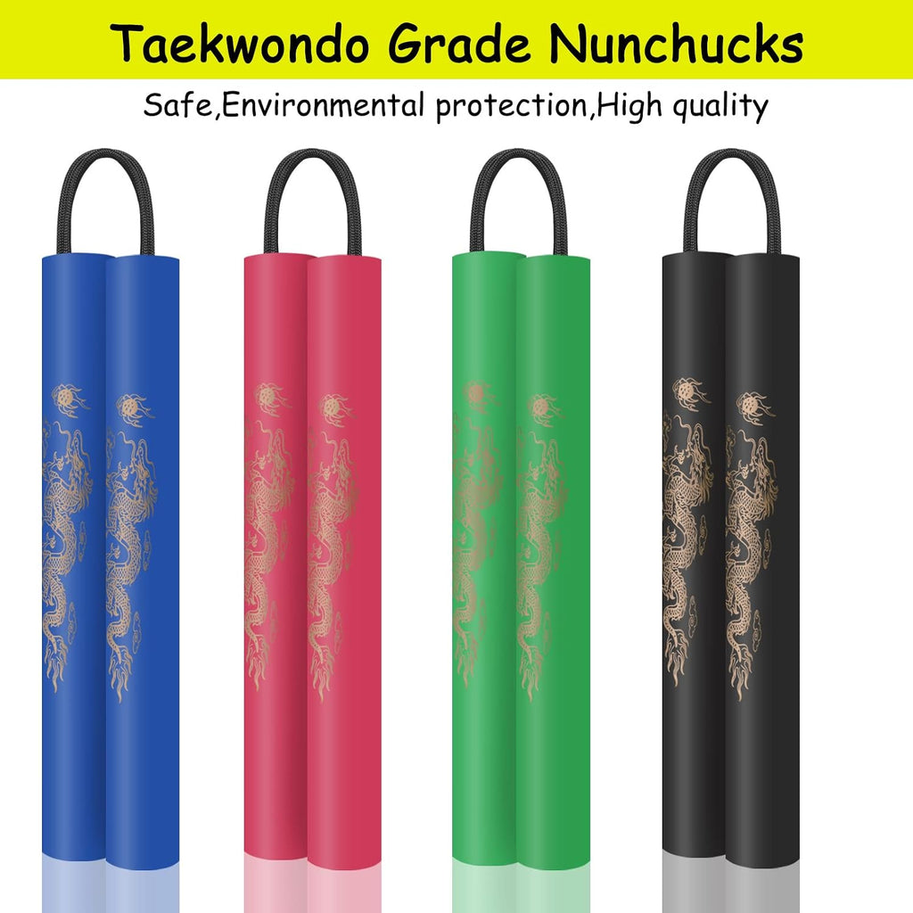 Nunchucks Cord Nunchakus Safe Foam Rubber Training Nunchucks with Cord 2PCS for Kids & Beginners Practice and Training