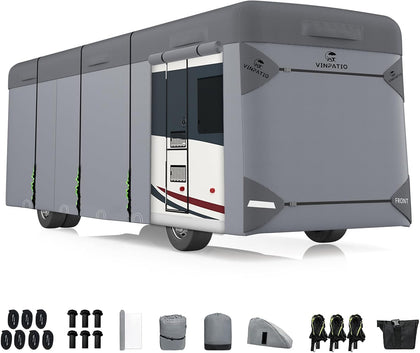 Class A RV Cover Extra Thick 7 Layers Top: Fits 37'-40' RV, Heavy Duty Windproof Waterproof Class A Motorhome Cover
