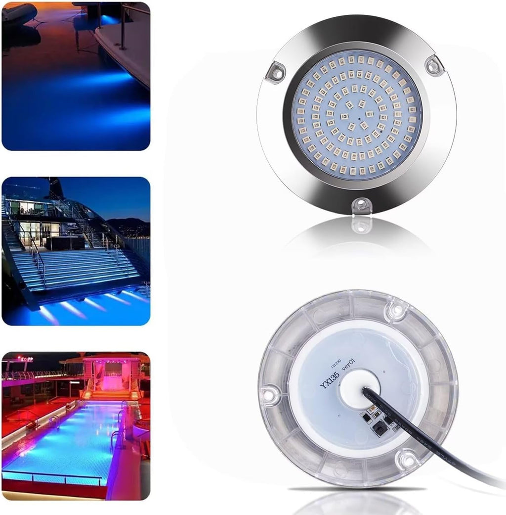 90led Underwater Boat Lights,Blue DC10-30V IP68 Waterproof Surface Mount
