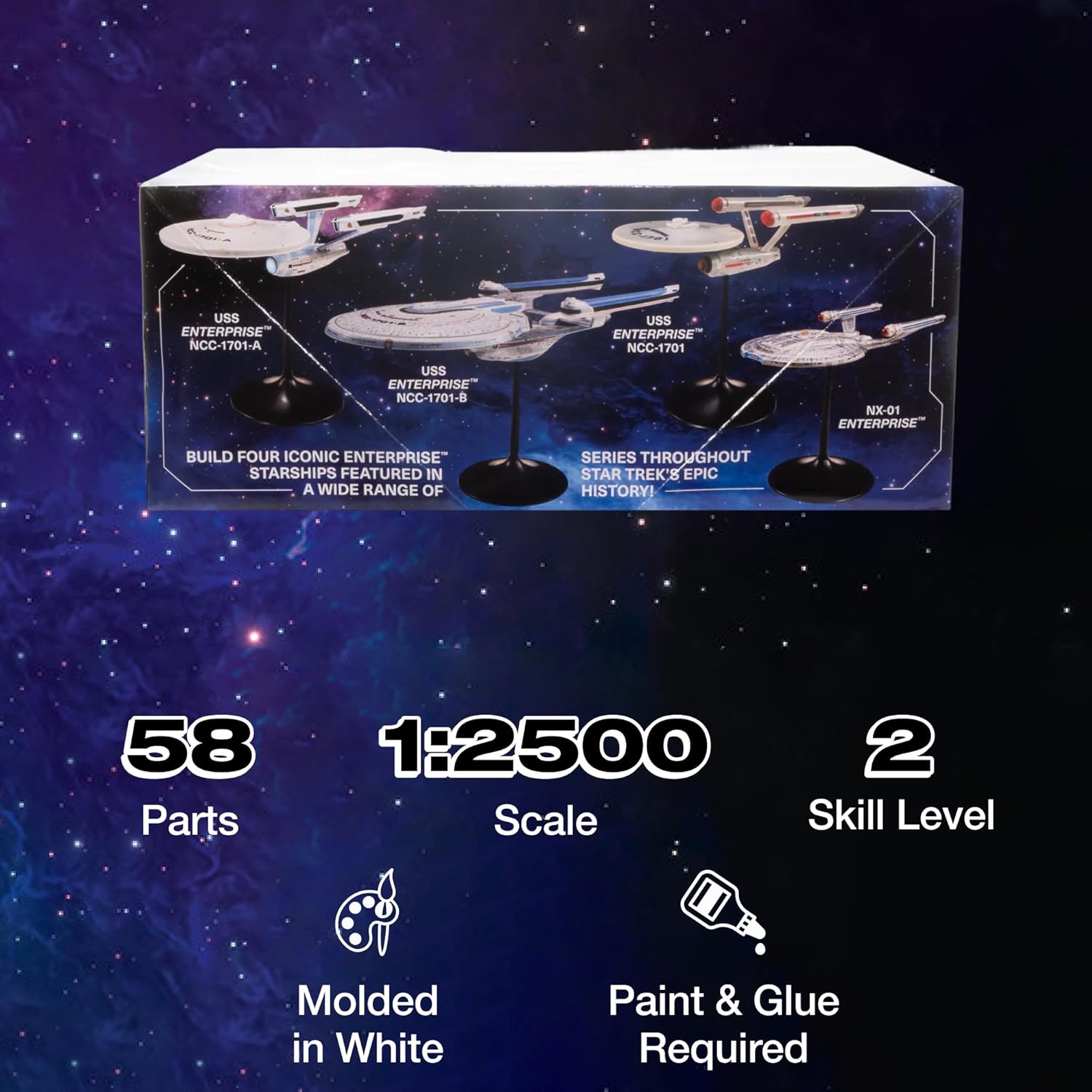 Star Trek U.S.S. Enterprise Four Ship Set AMT Model Kit